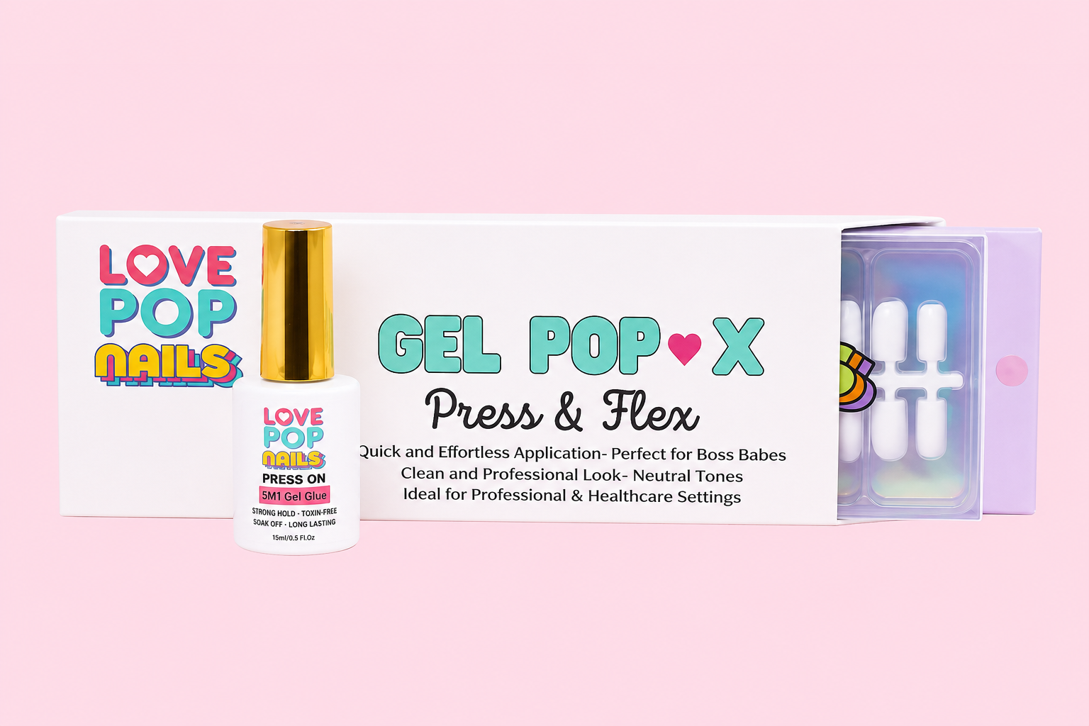 Gel Pop X (Press & Flex) plus Soft Gel Glue Bundle