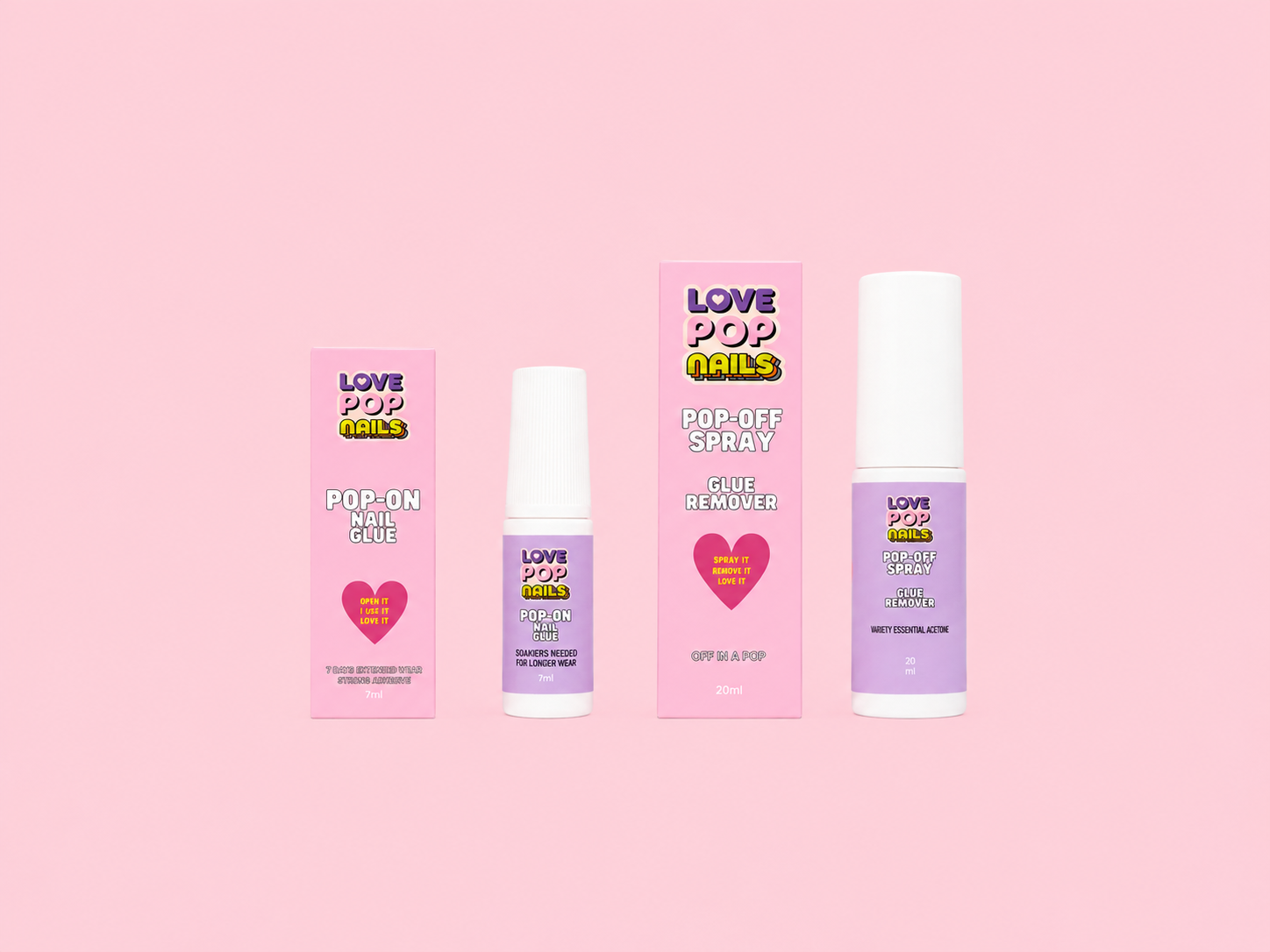 Press-On Glue + Spray Remover Bundle