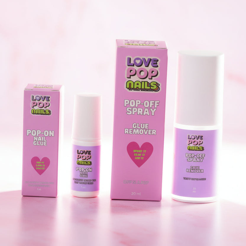 Press-On Glue + Spray Remover Bundle